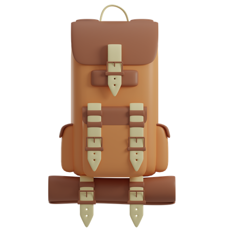 Camping Backpack  3D Illustration