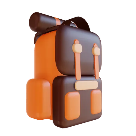 Camping Backpack  3D Illustration