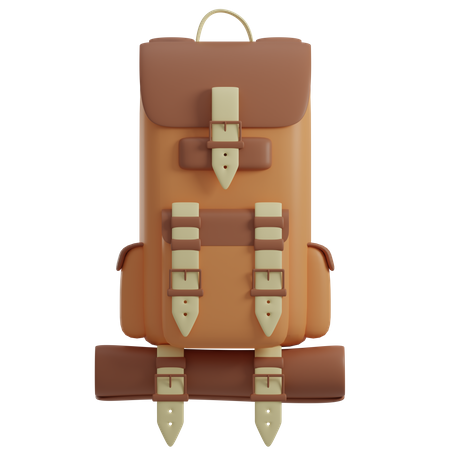 Camping Backpack 3D Illustration