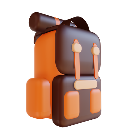 Camping Backpack 3D Illustration