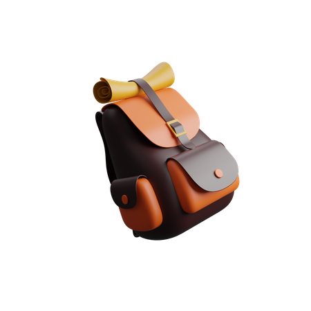 Camping Backpack 3D Icon