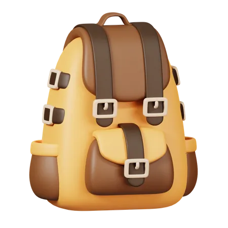 Camping backpack  3D Icon