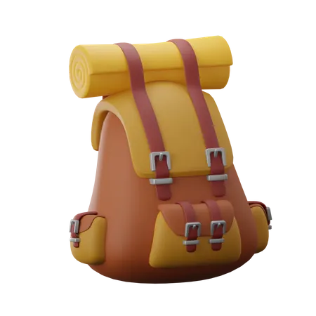 Camping Backpack  3D Icon