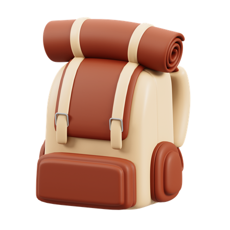Camping Backpack  3D Icon