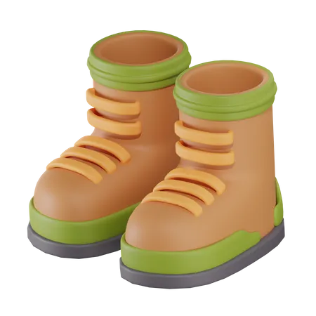 Camping Boots  3D Icon