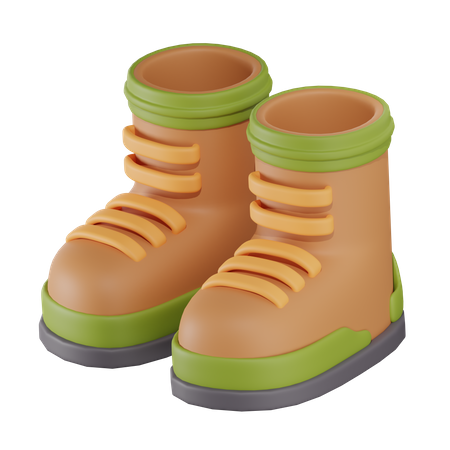 Camping Boots  3D Icon