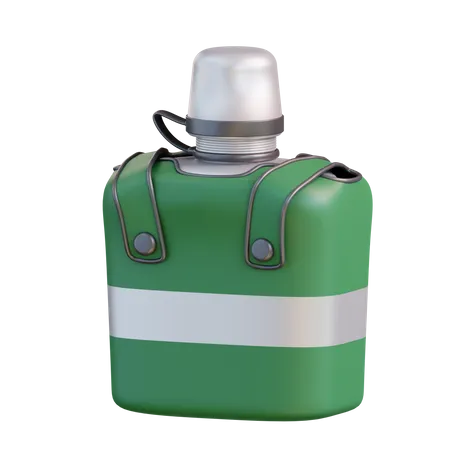 3 D Illustration Of Camping Water Bottle 3D Icon