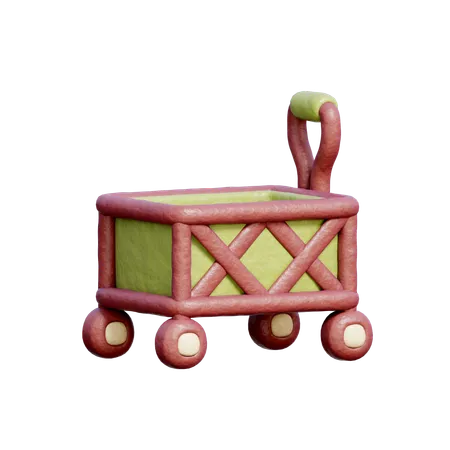 Chariot de camping  3D Icon