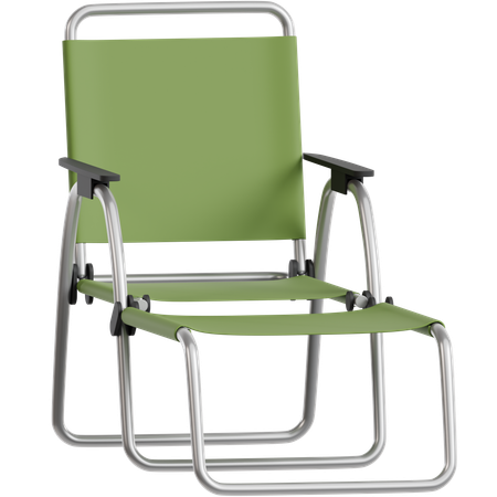 발판이 있는 캠핑 의자  3D Icon