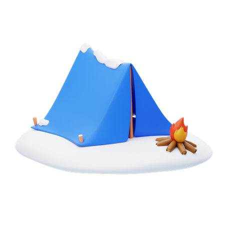 Camping d'hiver  3D Icon