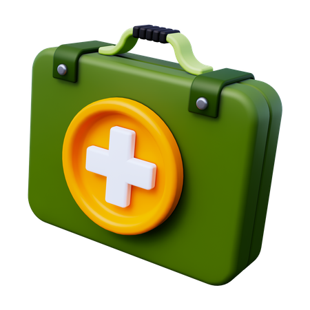 Camping First Aid Kit  3D Icon