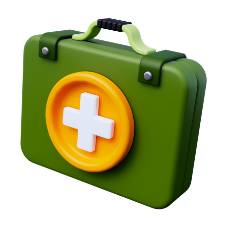 Camping First Aid Kit  3D Icon