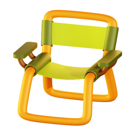 Camping Folded Chair  3D Icon