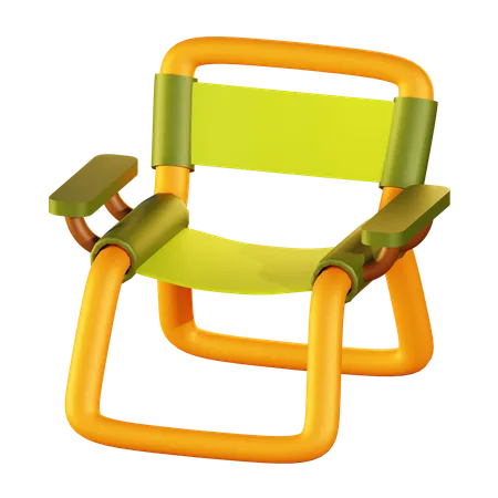 Camping Folded Chair  3D Icon