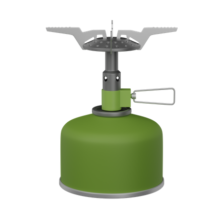 Camping gas stove  3D Illustration