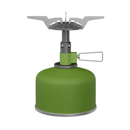 Camping gas stove  3D Illustration