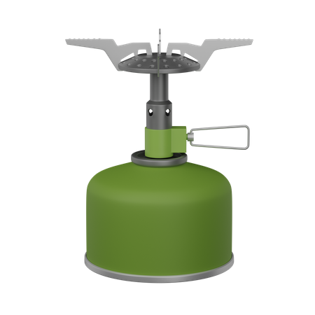 Camping gas stove 3D Illustration