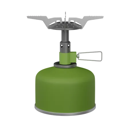 Camping gas stove 3D Illustration