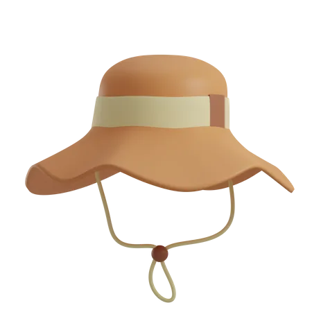 Camping Hat  3D Illustration