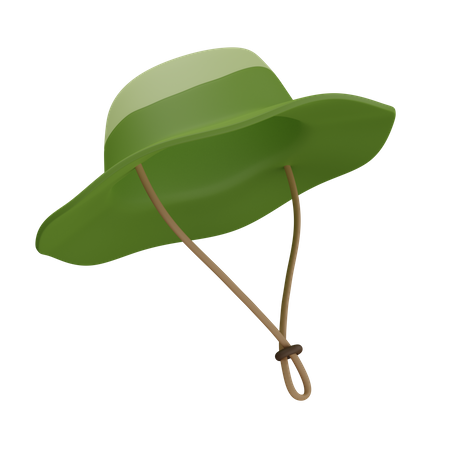 Camping hat 3D Illustration