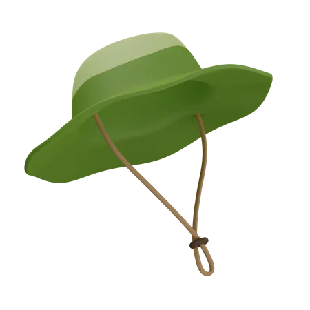 Camping hat 3D Illustration