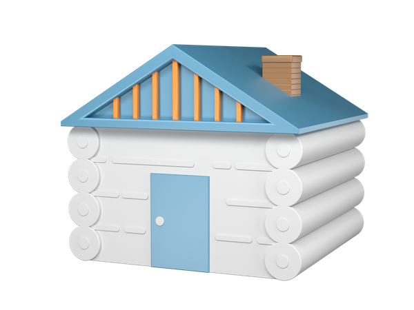 Camping House  3D Illustration