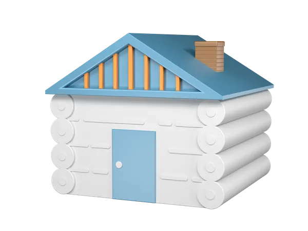 Camping House 3D Illustration