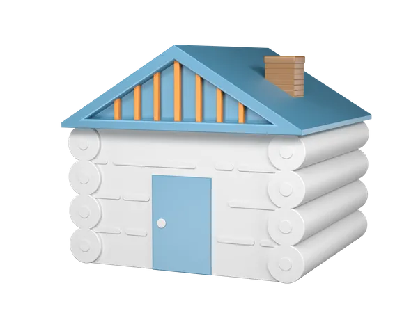 Camping House  3D Illustration