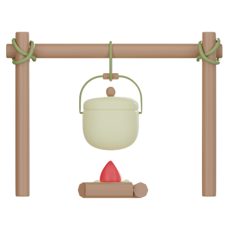 Camping Pot  3D Icon