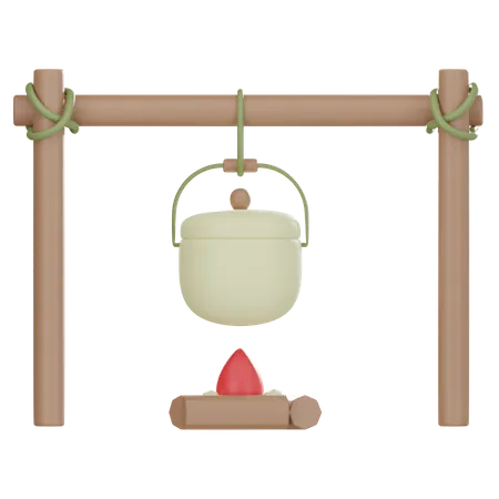 Camping Pot  3D Icon