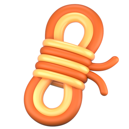 キャンプ用ロープ  3D Icon