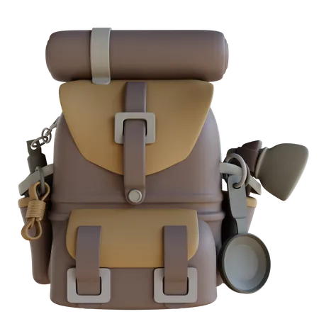 Camping-Rucksack  3D Icon