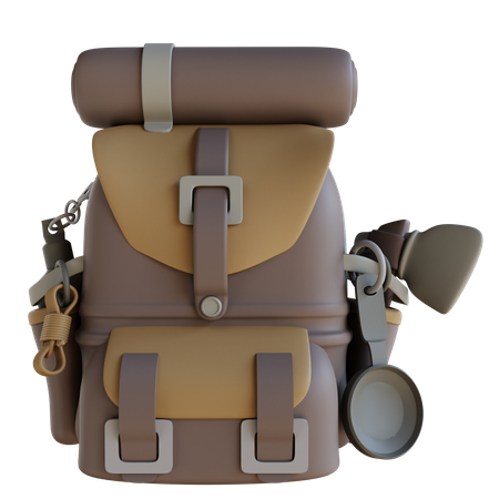 Sac à dos de camping  3D Icon