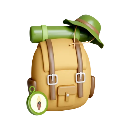 Sac à dos de camping  3D Icon