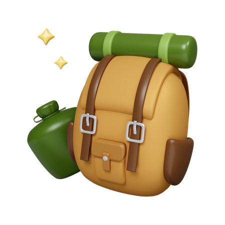 Sac à dos de camping  3D Icon