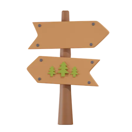 Campingschild  3D Icon