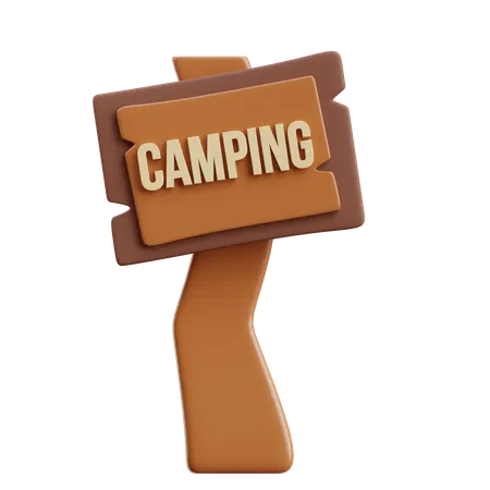 Camping sign  3D Icon