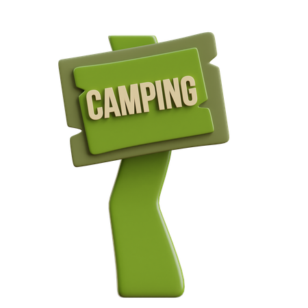 Camping sign  3D Icon