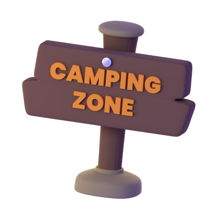 Camping Sign  3D Icon