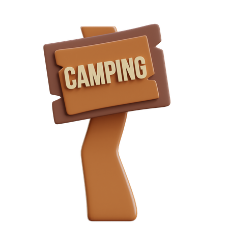 Camping sign  3D Icon