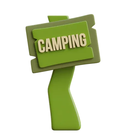 Camping sign  3D Icon