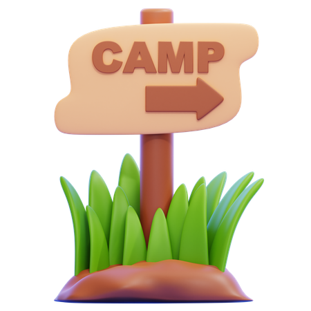Camping Sign  3D Icon