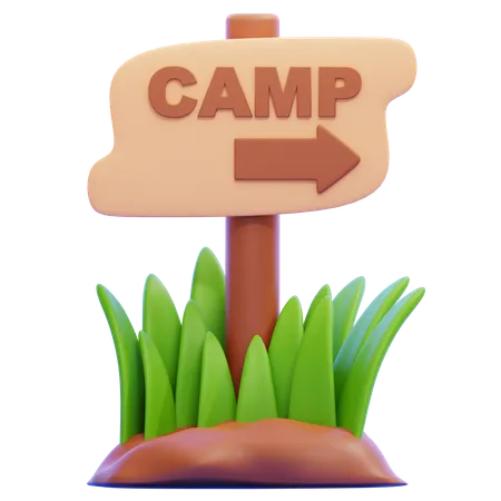 Camping Sign  3D Icon