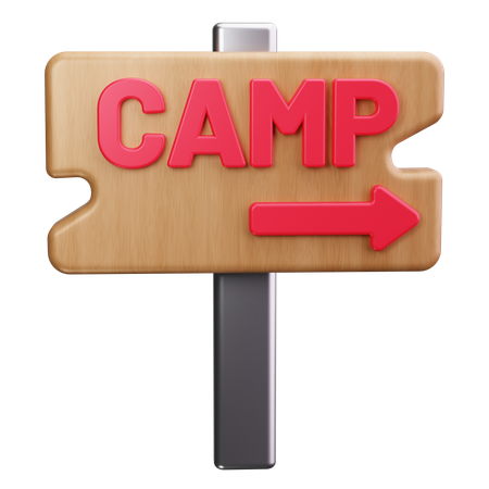 Camping Sign  3D Icon