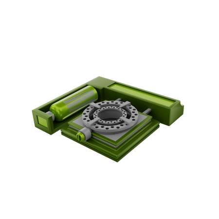 Camping Stove 3D Icon