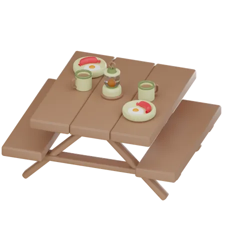 Camping Table  3D Icon