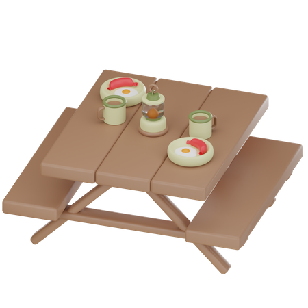 Camping Table  3D Icon