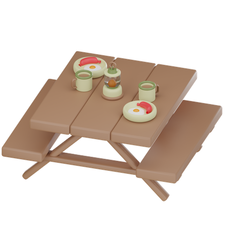 Camping Table  3D Icon