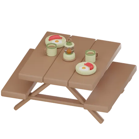 Camping Table 3 D Icon 3D Icon
