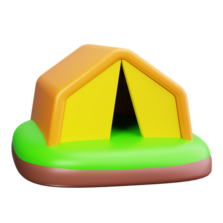 キャンプのテント  3D Icon